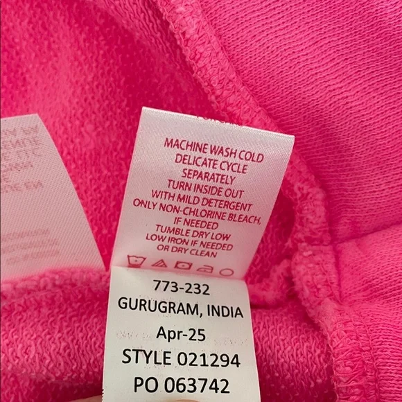 Lilly Pulitzer Pink Ashlee 1/2 Zip Cotton Sweatshirt Size Medium - Picture 11 of 11